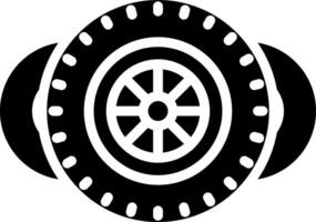 solido icona per ruote vettore