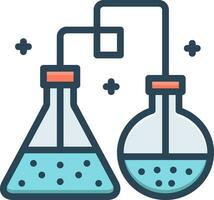 colore icona per sostanze chimiche vettore