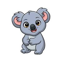 carino poco koala cartone animato su bianca sfondo vettore