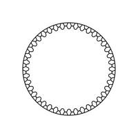 cerchio telaio con linea stile 2 vettore