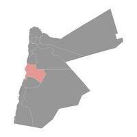 karak governatorato carta geografica, amministrativo divisione di Giordania. vettore