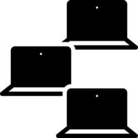 solido icona per computer portatili vettore