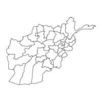 afghanistan carta geografica con amministrativo divisioni. vettore