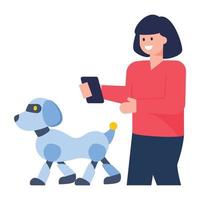 robot da compagnia per cani vettore