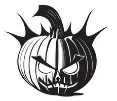 silhouette di un il male zucca per Halloween schizzo mano disegnato nel scarabocchio stile vettore illustrazione