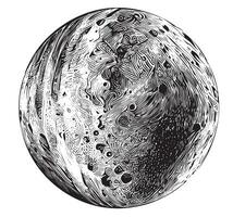 mercurio pianeta mano disegnato schizzo spazio vettore illustrazione