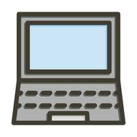 il computer portatile vettore di spessore linea pieno colori icona per personale e commerciale uso.