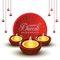 contento Diwali illustrazione sfondo design. vettore