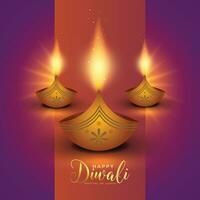 contento Diwali illustrazione sfondo design. vettore