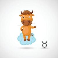 segni zodiacali - illustrazione del toro vettore