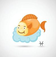 segni zodiacali - illustrazione dei pesci vettore