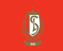 standard de liegi club logo simbolo Belgio lega calcio astratto design vettore illustrazione con rosso sfondo