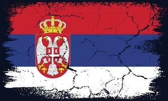 gratuito vettore piatto design grunge Serbia bandiera sfondo