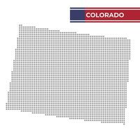 tratteggiata carta geografica di Colorado stato vettore
