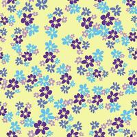 floreale senza soluzione di continuità modello con Tiziano, lavanda, blu, viola camomilla fiore e le foglie su pastello sfondo vettore