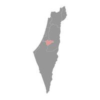 Gerusalemme quartiere carta geografica, amministrativo divisione di Israele. vettore