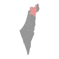 settentrionale quartiere carta geografica, amministrativo divisione di Israele. vettore