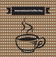 nazionale caffè giorno vettore illustrazione. contento nazionale caffè giorno design