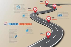 business roadmap timeline modello infografico illustrazione vettoriale