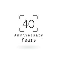 Vettore logo 40 anni anniversario