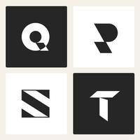 vettore astratto tipografia lettera logo