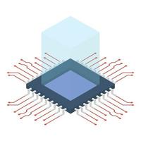 chip del microprocessore del computer vettore