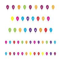 alfabeto palloncini colorati dalla a alla z vettore