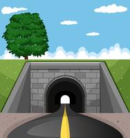 Strada che attraversa il tunnel