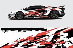 car wrap grafica da corsa sfondo astratto per avvolgere e adesivo in vinile vettore