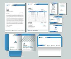 aziendale marca identità modello impostato con digitale elementi. modificabile vettore. attività commerciale carta, id carta, fattura, carta intestata, Busta, e file cartella. vettore