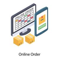 prenotazione ordini online vettore