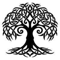 albero nel celtico nodo stile vettore