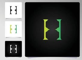 disegno astratto del logo della lettera h vettore