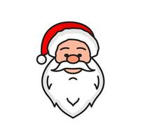 Santa Claus viso nuovo anno e Natale personaggio vettore