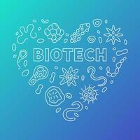 biotech concetto schema vettore cuore sagomato moderno bandiera - biotecnologia illustrazione
