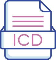icd file formato vettore icona
