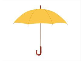 giallo ombrello nel Aperto posizione. vettore illustrazione nel piatto stile
