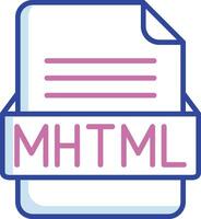 mhtml file formato vettore icona