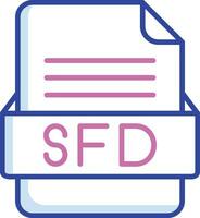 sfd file formato vettore icona