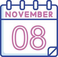 8 novembre vettore icona