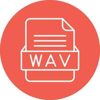wav file formato vettore icona