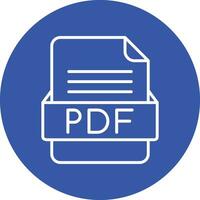 PDF file formato vettore icona