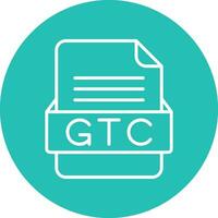 gtc file formato vettore icona