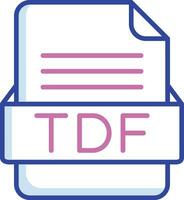 tdf file formato vettore icona