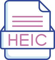 heic file formato vettore icona