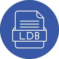 ldb file formato vettore icona