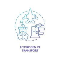idrogeno nel concetto di trasporto icona vettore
