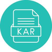 kar file formato vettore icona