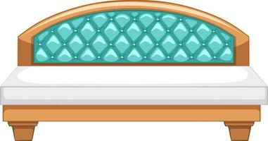 un letto king size vintage su sfondo bianco vettore