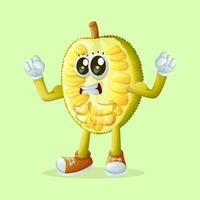 jackfruit personaggio mostrando via il suo muscoli vettore